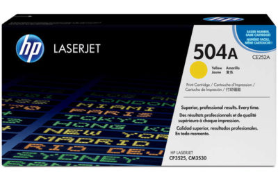 HP 504A Yellow Original LaserJet Toner Cartridge (CE252A) HP 504A Yellow Original LaserJet Toner Cartridge (CE252A)